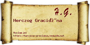 Herczog Graciána névjegykártya